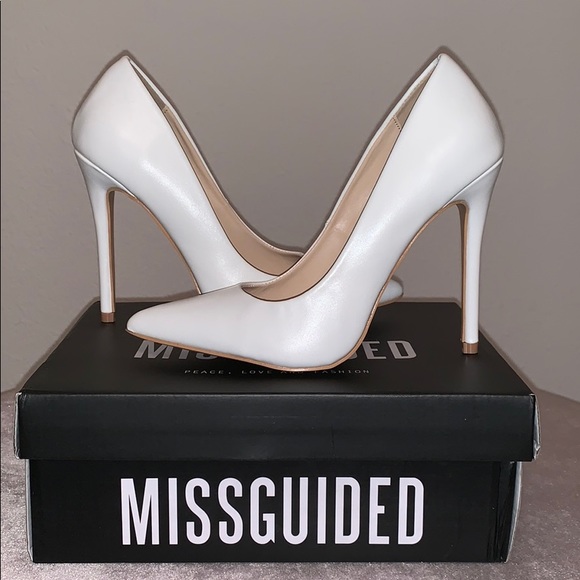 missguided white heels